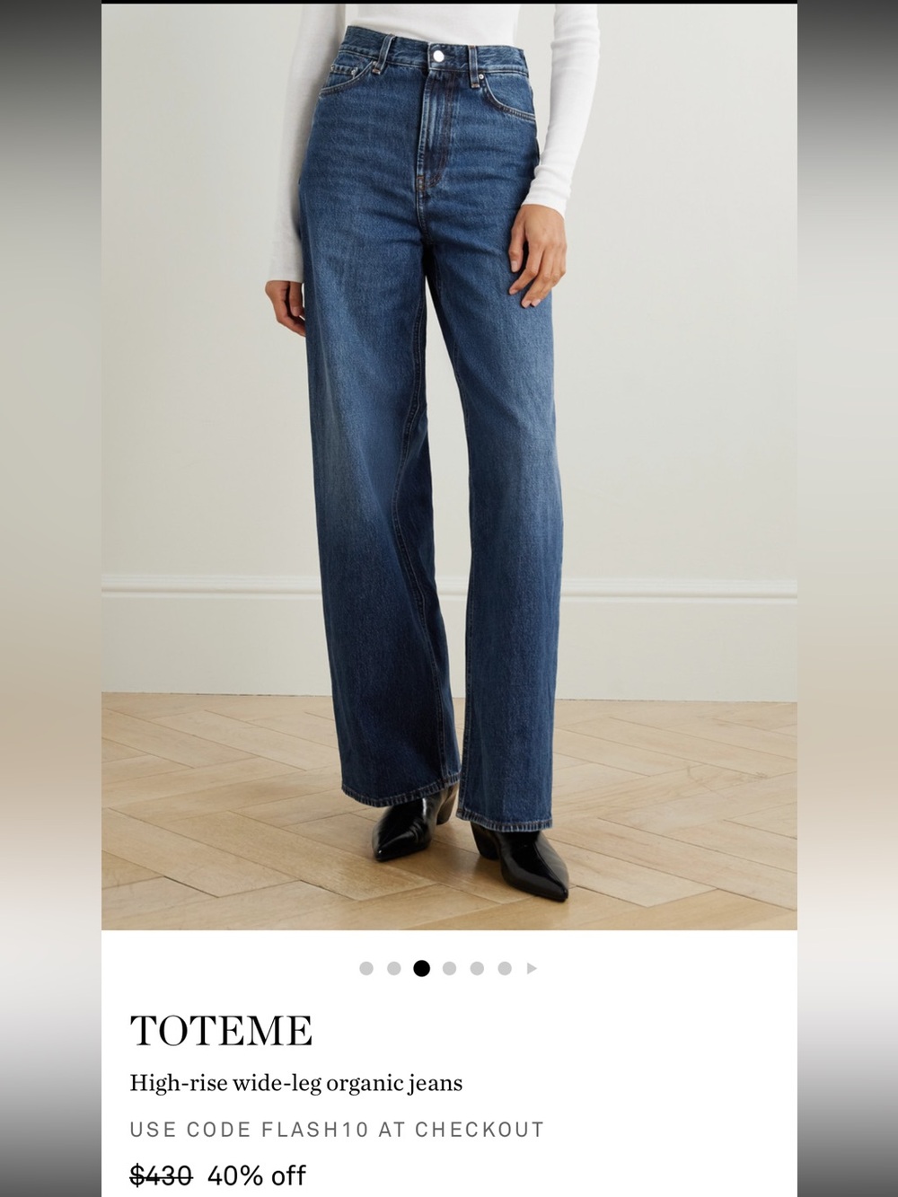 Toteme High-Rise Wide-Leg Jeans